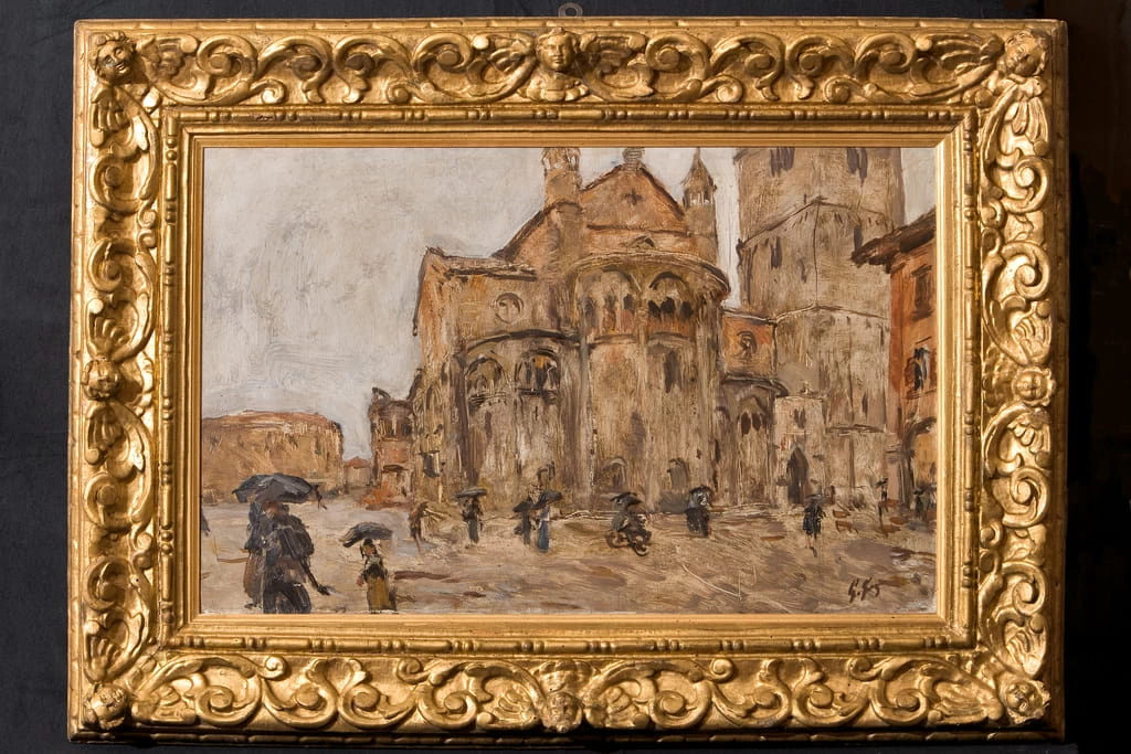 Piazza Grande sotto la pioggia - Assicoop, Unipol Collection, Modena